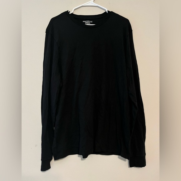 🧡J. Crew Broken-in Long Sleeve Black Tee Men’s Size Large - Picture 1 of 5